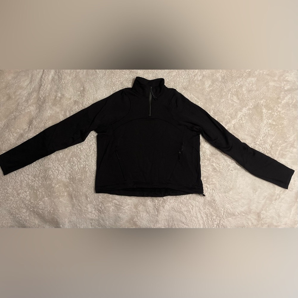 Lululemon Tech Fleece Hiking 1/4 Zip Pullover Black Size 6